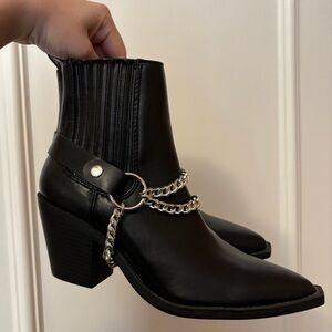 Black Pleather Boots